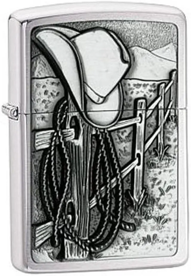 Alt view image 18 of 20 - Zippo ZOZO24879 Lighter Resting Cowboy World Famous Lighters