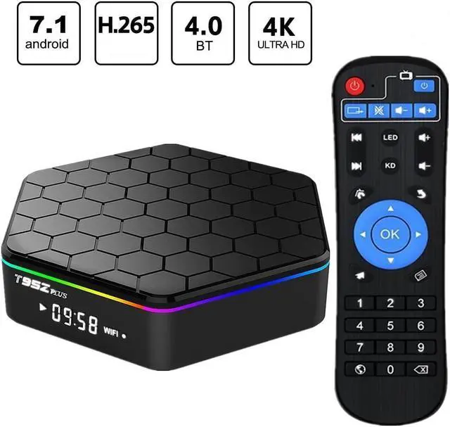 Main image of T95Z Plus Android 7.1 TV BOX KODI, 4K Android TV Streaming BOX 2G RAM 16G ROM, Media Player Smart TV Set Top Box with Amlogic S912 Octa Core Dual Band Wifi 2.4G/5G 3D TV Boxes with Remote