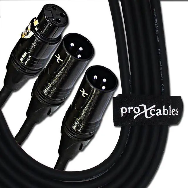 Alt view image 2 of 8 - ProX XC-YXF (6in XLR-F to Dual XLR-M Cable)