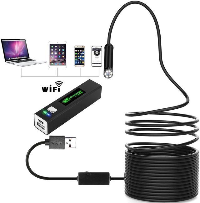 6 LED Wifi-Endoscope Cam, SANOXY HD720P Wireless Endoscope, HD WiFi  Borescope Inspection-Camera Compatible with iOS/Android/Windows (3ft)