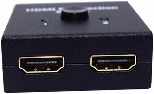 Alt view image 3 of 6 - Full HD 1080P HDMI Switcher 2 Ports Bi-direction Smart AB Switch HDMI Splitter Video Audio Adapter Ultra HD 4K*2K
