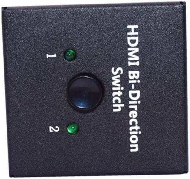 Alt view image 4 of 6 - Full HD 1080P HDMI Switcher 2 Ports Bi-direction Smart AB Switch HDMI Splitter Video Audio Adapter Ultra HD 4K*2K