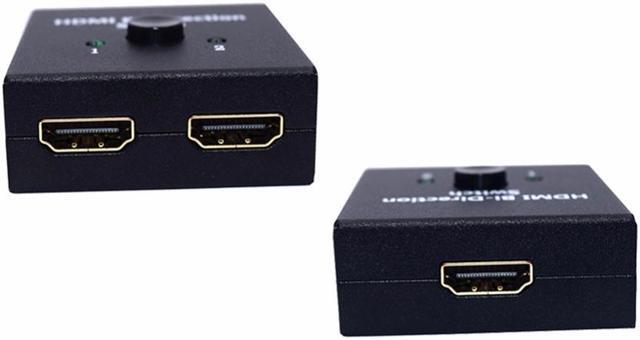 Alt view image 6 of 6 - Full HD 1080P HDMI Switcher 2 Ports Bi-direction Smart AB Switch HDMI Splitter Video Audio Adapter Ultra HD 4K*2K