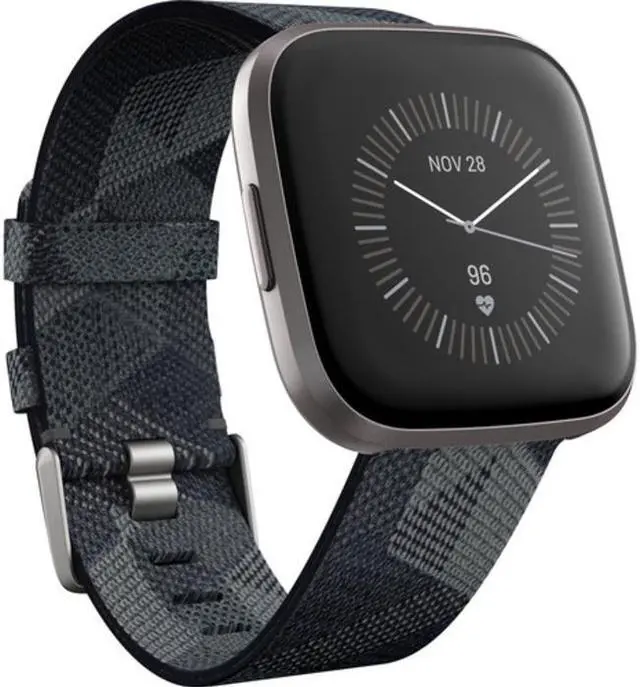 Alt view image 6 of 10 - Fitbit Versa 2 Special Edition Smoke Woven Band