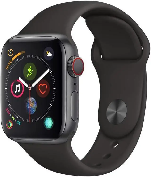 Main image of Apple Watch Series 4 40mm GPS Cellular Space Gray Aluminum case - Black Sport Band