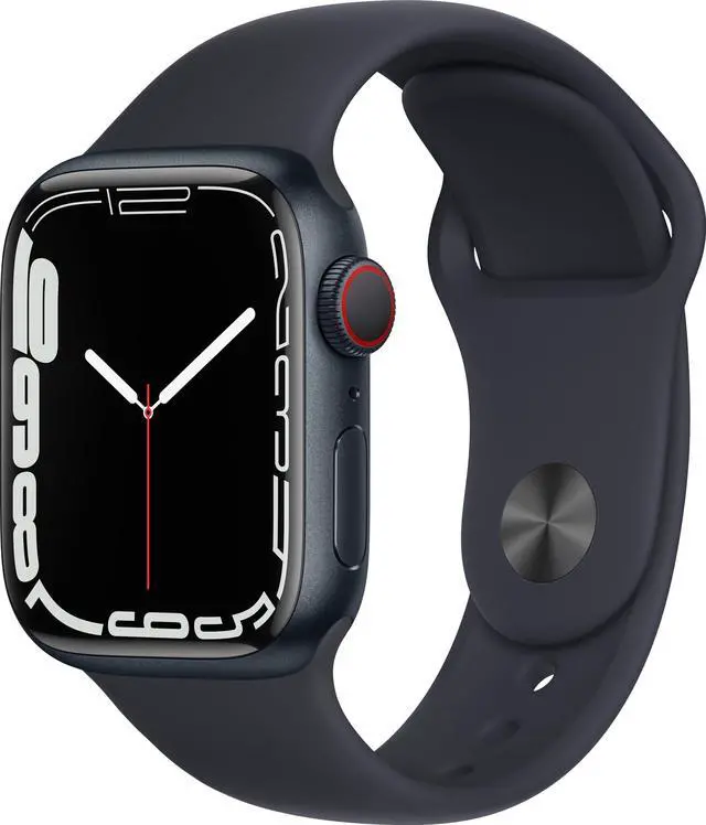 Alt view image 2 of 2 - Apple Watch Series 7 GPS + LTE w/ 41MM Midnight Blue Aluminum Case & Sport Band