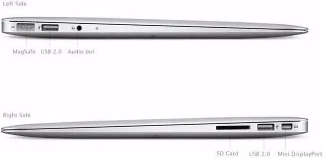 Alt view image 4 of 6 - Apple 13.3" MacBook Air 1.6 GHz Intel Core i5 8GB RAM 128GB SSD (Early 2015) Romanian Language Keyboard - Silver