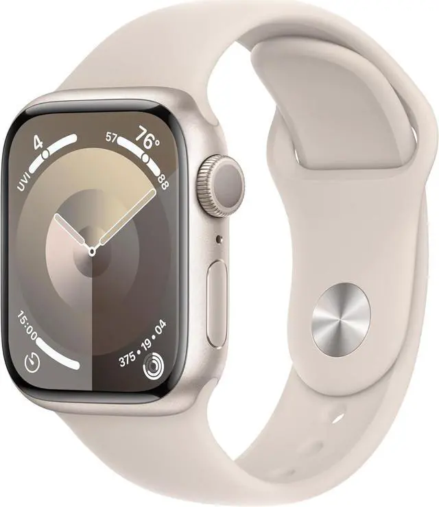 Alt view image 2 of 6 - Apple Watch Series 7 45mm GPS Starlight Aluminum Case - Starlight Sport Band