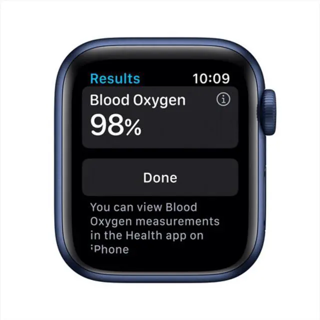 Alt view image 4 of 6 - Apple Watch Series 6 40mm GPS + Cellular, Blue Aluminum Case - Deep Navy Sport Band