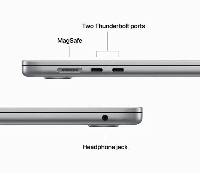 Alt view image 4 of 7 - Apple 15.3" MacBook Air Apple M2 8-Core Chip 10-Core GPU 16GB RAM 1TB SSD Space Gray (2023)