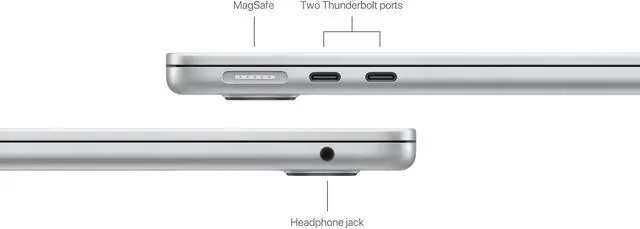 Alt view image 5 of 7 - Apple 13.6" MacBook Air Apple M2 Chip 8-Core CPU 10-Core GPU 24GB RAM 1TB SSD  - Silver (2022)
