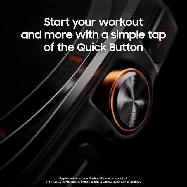 Alt view image 6 of 6 - Samsung Galaxy Watch Ultra 47mm LTE AI Gray Titanium Case Orange Band