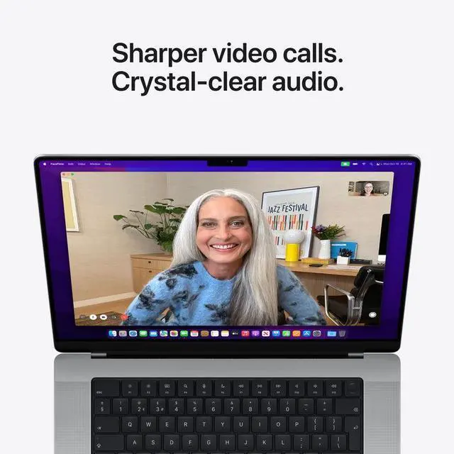 Alt view image 4 of 7 - Apple MacBook Pro 14" (2021) - Silver (Apple M1 Pro Chip / 512GB SSD / 16GB RAM)- English - Apple Care+ Expires Aug 2024