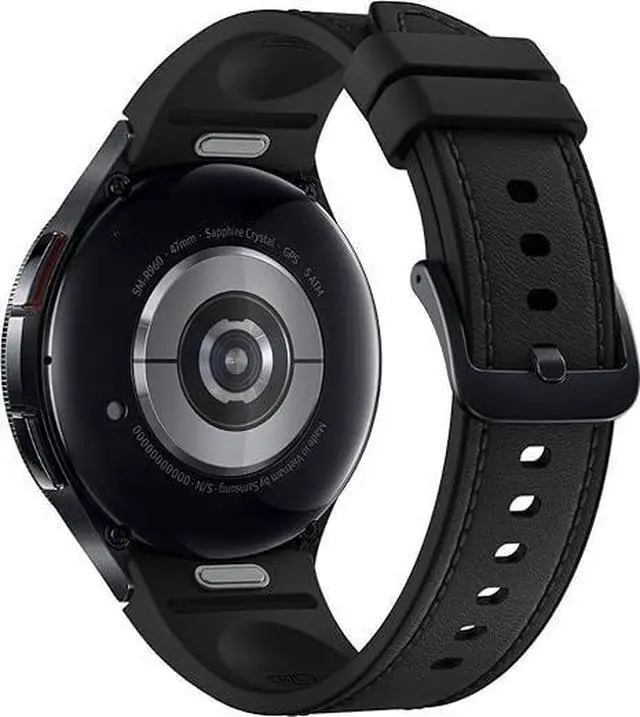 Alt view image 4 of 4 - Samsung Galaxy Watch6 Classic GPS + LTE 47mm Black Stainless Steel Case Black Sport Band