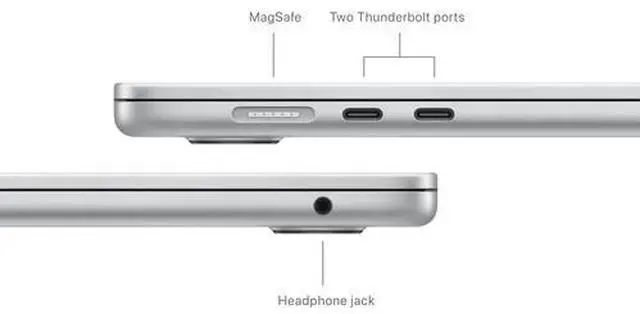 Alt view image 5 of 5 - Apple 15.3" Macbook Air M3 Chip with 8-Core CPU and 10 Core GPU 8GB RAM 256GB SSD Silver Early 2024