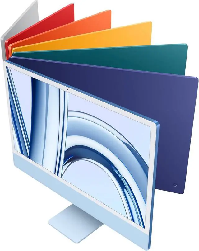 Alt view image 5 of 5 - Apple 24" iMac with Retina 4.5K display Apple M3 chip with 8-core CPU 8-core GPU 8GB RAM 256GB SSD  Blue Late 2023