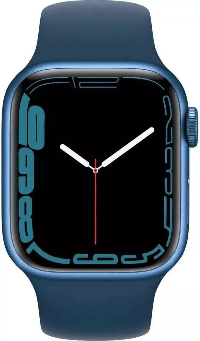 Alt view image 4 of 4 - Apple Watch Series 7 41mm GPS Blue Aluminum Case - Abyss Blue Sport Band