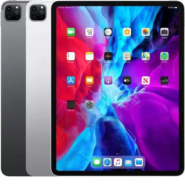 Alt view image 3 of 4 - Apple 12.9" iPad Pro 4th Gen 128GB Wi-Fi Only Silver (Early 2020)
