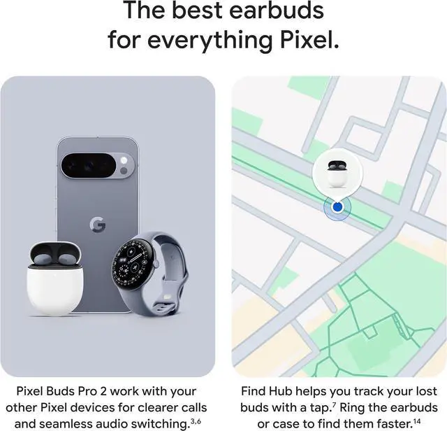 Alt view image 2 of 6 - Google Pixel Buds Pro 2 Wireless Earbuds Active Noise Cancellation - Moonstone