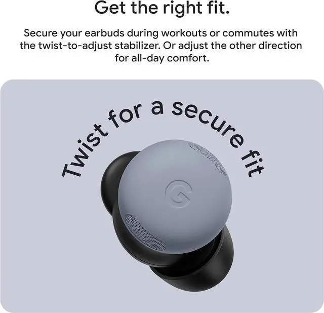 Alt view image 3 of 6 - Google Pixel Buds Pro 2 Wireless Earbuds Active Noise Cancellation - Moonstone