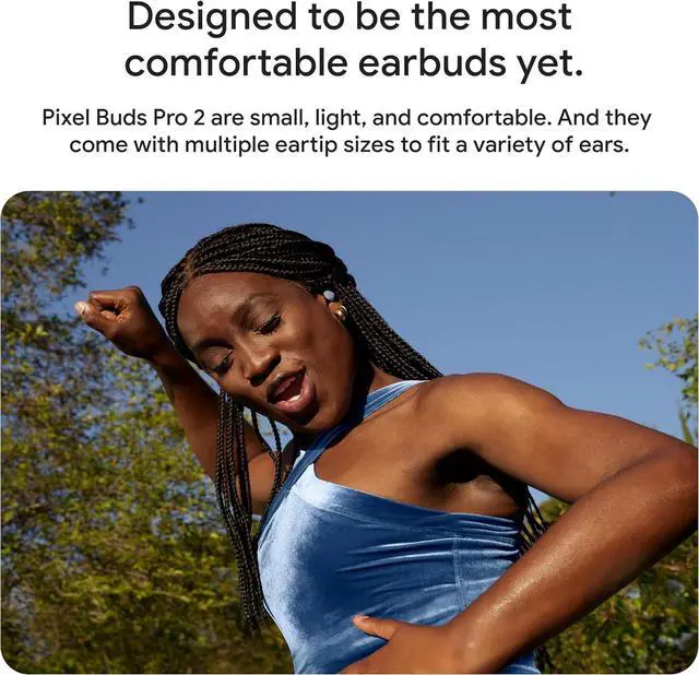 Alt view image 5 of 6 - Google Pixel Buds Pro 2 Wireless Earbuds Active Noise Cancellation - Moonstone