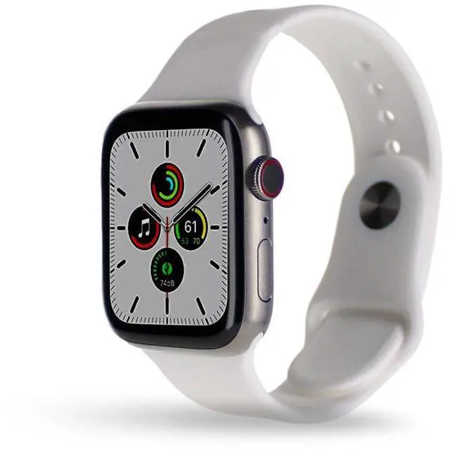 Main image of Apple Watch Edition Series 7 45mm GPS + Cellular Silver Titanium - White Sport Band
