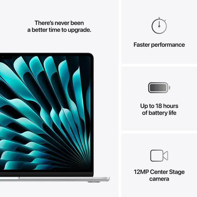 Alt view image 3 of 6 - Apple 15.3" MacBook Air Apple M4 Chip 10-Core CPU 10-Core GPU 16GB RAM 256GB SSD - Silver (Early 2025)