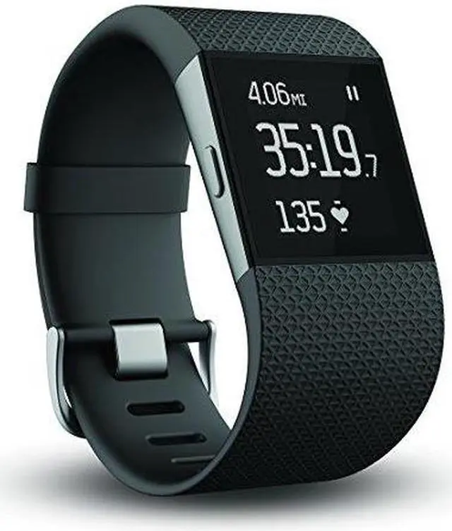 Alt view image 3 of 3 - Fitbit Surge Bluetooth Heart Rate Activity Fitness GPS Super Watch Black Small