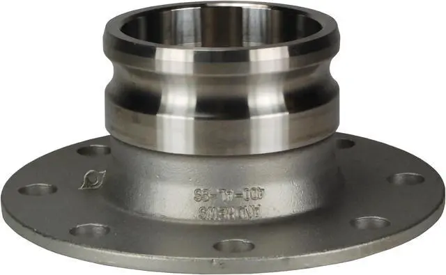 Alt view image 2 of 3 - DIXON 400-AL-SS 4" Male Adapter x 150 lb. Flange SS Flange Adapter