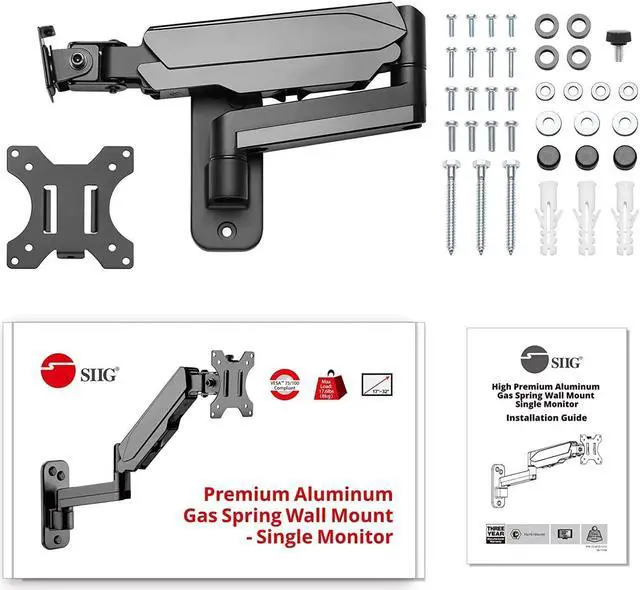 Alt view image 16 of 20 - Siig Mounting Arm For Monitor - Black