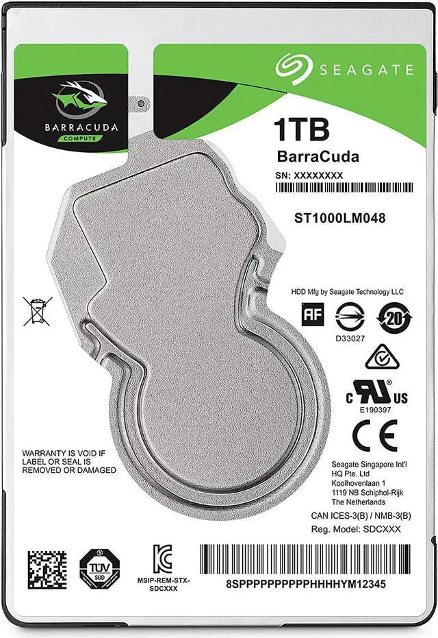 Alt view image 10 of 20 - Seagate BarraCuda ST1000LM048 1 TB Hard Drive  2.5" Internal SATA (SATA/600) 5400rpm  50 Pack RPM 128MB 2.5IN Model ST1000LM048-50PK