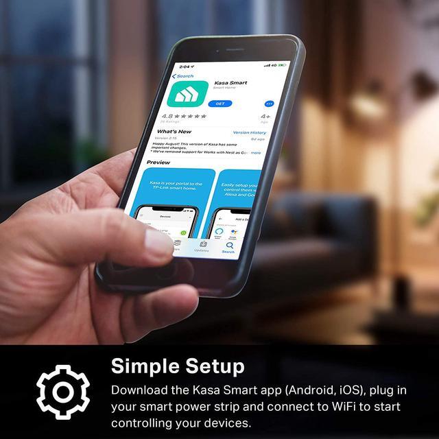 Alt view image 16 of 20 - Kasa Smart Plug Power Strip KP303, Surge Protector with 3 Individually Controlled Smart Outlets and 2 USB Ports, Works with Alexa & Google Home, No Hub Required , White