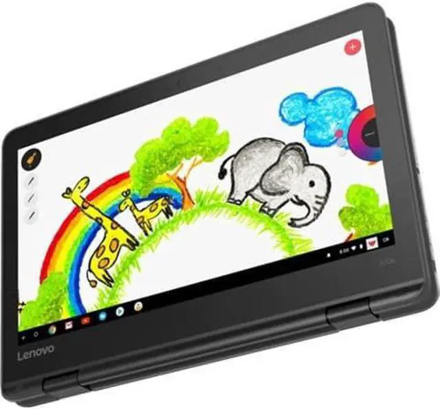 Alt view image 15 of 20 - Lenovo 300e Chromebook 2nd Gen 81MB007YUS 11.6" Touchscreen Chromebook - HD - 1366 x 768 - Intel Celeron N4020 Dual-core (2 Core) 1.10 GHz - 4 GB Total RAM - 4 GB On-board Memory - 32 GB Flash Me