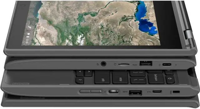 Alt view image 14 of 18 - Lenovo 300e Chromebook 2nd Gen 81MB0004US 11.6" Touchscreen Chromebook - 1366 x 768 - Celeron N4000 - 4 GB RAM - 32 GB Flash Memory - Black