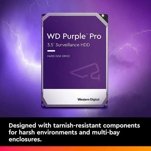 Alt view image 6 of 19 - Western Digital 18TB Purple Pro Surveillance Internal Hard Drive - 7200RPM, SATA 6GB/s, 512MB Cache, 3.5" - WD181PURP