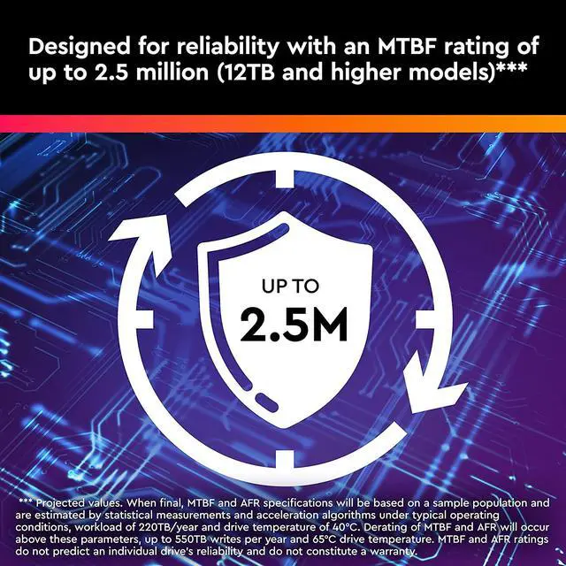 Alt view image 7 of 7 - WD Purple Pro WD101PURP 10TB 7200 RPM 256MB Cache SATA 6.0Gb/s 3.5" Internal Hard Drive