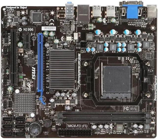 Alt view image 4 of 8 - MSI 760GM-P23 (FX) AM3+ AMD 760G + SB710 Micro ATX AMD Motherboard