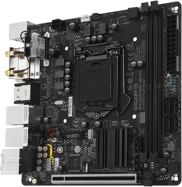 Alt view image 3 of 6 - GIGABYTE GA-Z270N-WIFI (rev. 1.0) LGA 1151 Intel Z270 HDMI SATA 6Gb/s USB 3.1 Mini ITX Motherboards - Intel