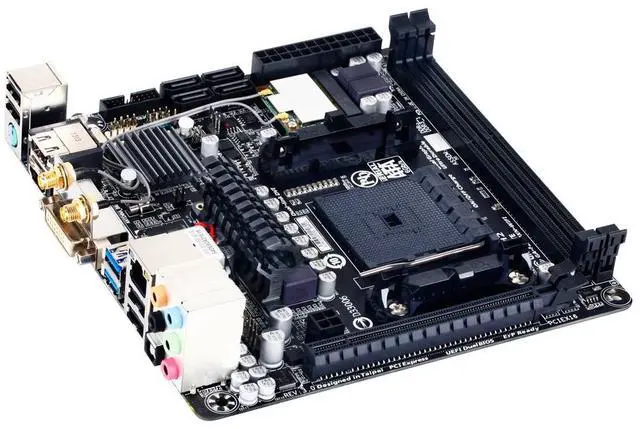Alt view image 2 of 7 - GIGABYTE GA-F2A88XN-WIFI FM2+ / FM2 AMD A88X (Bolton D4) SATA 6Gb/s USB 3.0 HDMI Mini ITX AMD Motherboard