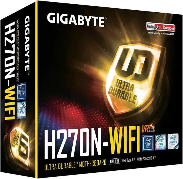 Alt view image 2 of 4 - GIGABYTE GA-H270N-WIFI (rev. 1.0) LGA 1151 Intel H270 HDMI SATA 6Gb/s USB 3.1 Mini ITX Motherboards - Intel