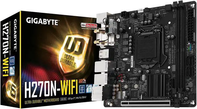 Main image of GIGABYTE GA-H270N-WIFI (rev. 1.0) LGA 1151 Intel H270 HDMI SATA 6Gb/s USB 3.1 Mini ITX Motherboards - Intel