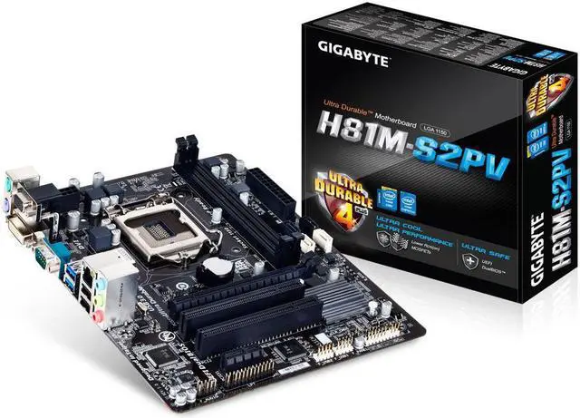 Main image of GIGABYTE GA-H81M-S2PV LGA 1150 Intel H81 SATA 6Gb/s USB 3.0 Micro ATX Intel Motherboard
