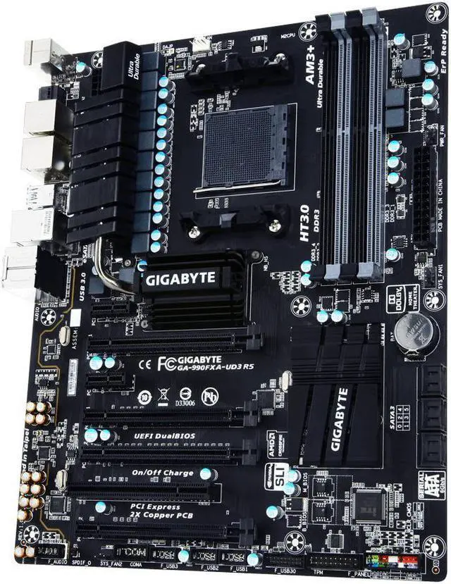 Alt view image 2 of 5 - GIGABYTE GA-990FXA-UD3 R5 (rev. 1.0) AM3+/AM3 AMD 990FX SATA 6Gb/s USB 3.0 ATX AMD Motherboard