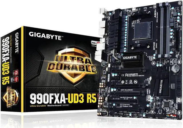 Main image of GIGABYTE GA-990FXA-UD3 R5 (rev. 1.0) AM3+/AM3 AMD 990FX SATA 6Gb/s USB 3.0 ATX AMD Motherboard
