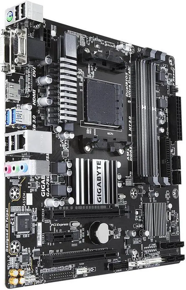 Alt view image 3 of 14 - GIGABYTE GA-78LMT-USB3 R2 AM3+/AM3 AMD 760G USB 3.1 HDMI Micro ATX AMD Motherboard