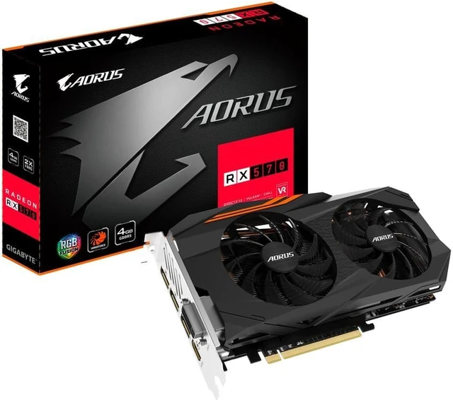 Refurbished: GIGABYTE AORUS Radeon RX 570 Graphics Card GV-RX570AORUS ...