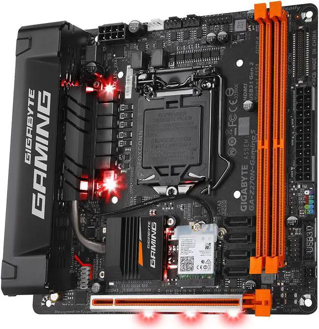 Alt view image 2 of 3 - GIGABYTE GA-Z270N-Gaming 5 (rev. 1.0) LGA 1151 Intel Z270 HDMI SATA 6Gb/s USB 3.1 Mini ITX Intel Motherboard