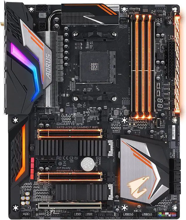 Alt view image 2 of 4 - GIGABYTE X470 AORUS GAMING 7 WIFI AM4 AMD X470 SATA 6Gb/s USB 3.1 ATX AMD Motherboard