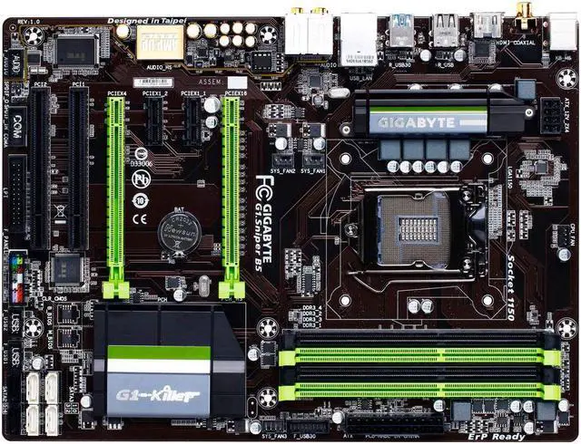 Alt view image 3 of 5 - GIGABYTE G1 Gaming G1.Sniper B5 LGA 1150 Intel B85 HDMI SATA 6Gb/s USB 3.0 ATX Intel Motherboard