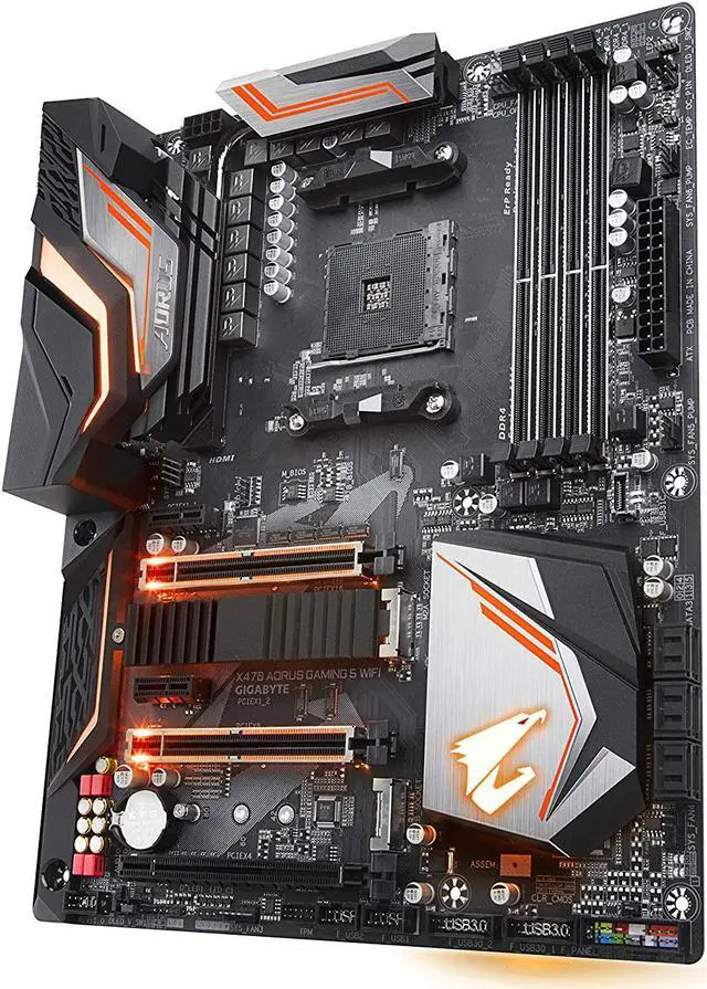 Alt view image 3 of 5 - GIGABYTE X470 AORUS GAMING 5 WIFI AM4 AMD X470 SATA 6Gb/s USB 3.1 ATX AMD Motherboard
